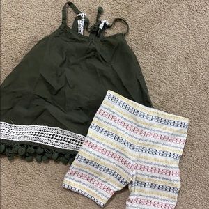 Stylish Dress and Short 18m Girl Outfit